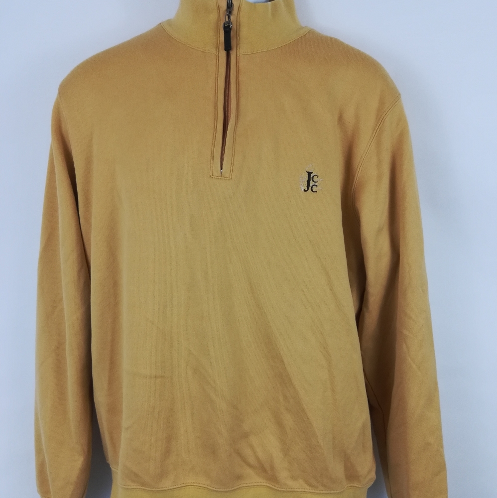 Fairway & Greene Mens Medium yellow Lined Sweater